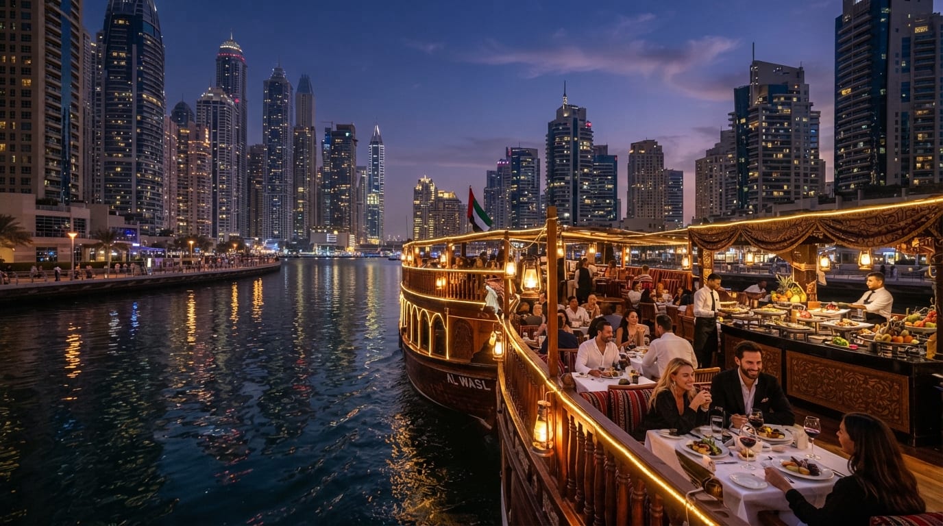 Traditional Luxury Dhow Cruise in Dubai Marina